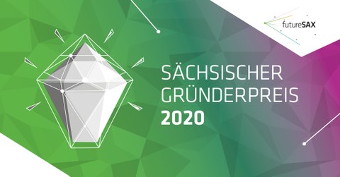 Das Bild zeigt das Logo des Sächsischen Gründerpreises sowie der Konferenz futursax