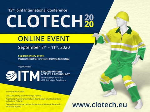 Auf dem Bild ist der Veranstaltungsbanner der CLOTECH, einer Konferenz des ITM der TU Dresden, zu sehen