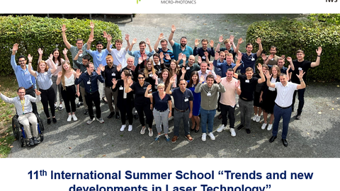 Auf dem Bild sind die Teilnehmerinnen und Teilnehmer der Sommerschule "Trends and new developments in Laser Technology" der TU Dresden zu sehen