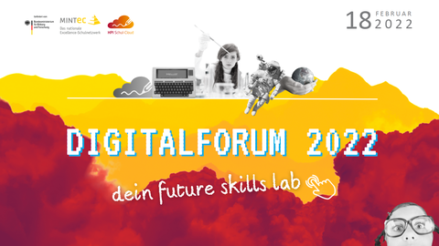 auf dem Bild ist der Veranstaltungsbanner des MINT EC Digitalforums zu sehen