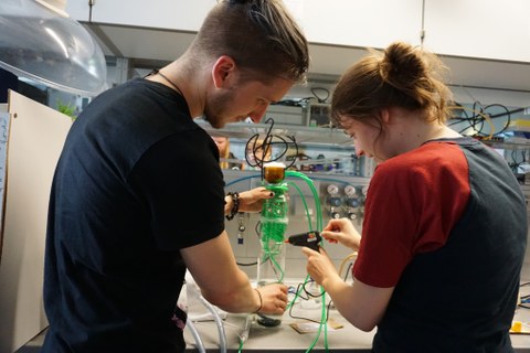 Studierende beim 99 Euro Bioreaktorwettbewerb