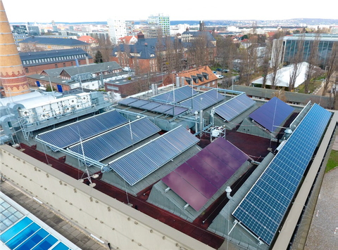 Solarthermische Kollektoren auf dem ZET (