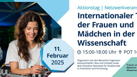Veranstaltungseinladung Internationaler Tag der Frauen und Mädchen in der Wissenschaft
