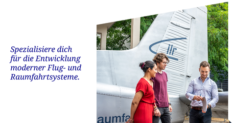 Auf dem Bild sind Studierende in der Luft- und Raumfahrttechnik der TU Dresden zu sehen