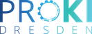 Grafik mit ProKi Dresden-Logo als blauer Schriftzug