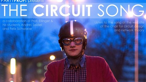 Werbeplakat zum "The Circuit Song" der Partyprofs.