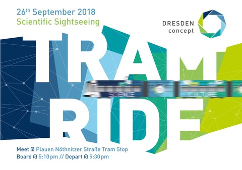 Hier sehen Sie den Flyer für die wissenschaftliche Stadtführung mit der DRESDEN-concept Tram, die am 26.09.2018 stattfindet.