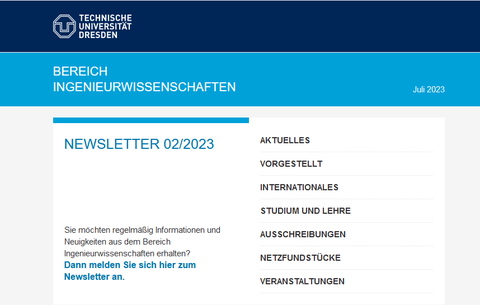 Screenshot des ING-Newsletter, Ausgabe 02/2023