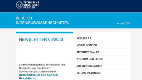 Überblick der Themen vom Newsletter, Ausgabe 03/2023.