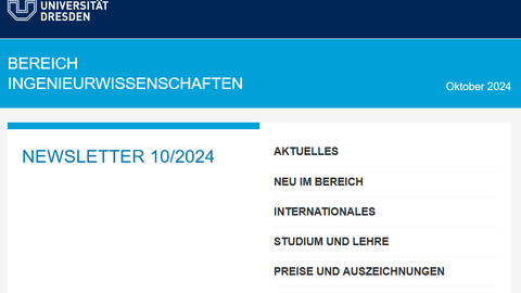 Screenshot vom Oktober-Newsletter