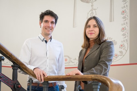 Portraitbild von Dr. Sara Marchini und Johannes Mersch
