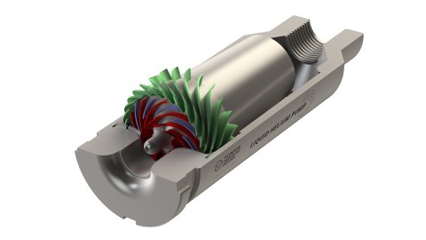 Schnittansicht der Heliumpumpe 