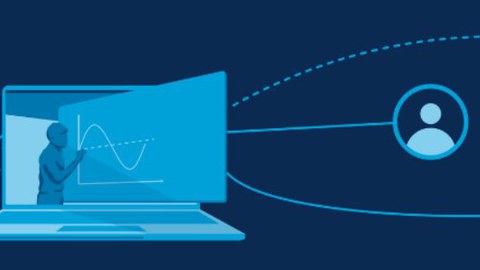 Das Foto zeigt das Logo der Lessons Learned Konferenz, zentral befindet sich ein schematisch dargestellter Laptop, mit Verbindungen zu 5 Personen, die um das zentrale Motiv angeordnet sind.