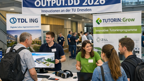 Menschen bei einer Messe