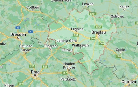 map of lower silesia