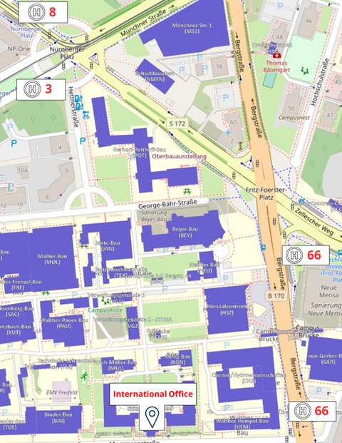 TUD campus map