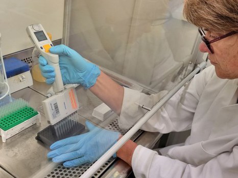 Dr. Avenant im Labor