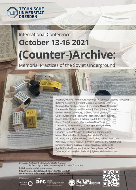 Poster Internationale Konferenz „(Counter-)Archive Memorial Practices of the Soviet Underground