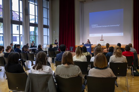 Blick vom Publikum der Preisverleihung Internationalisierung 2022