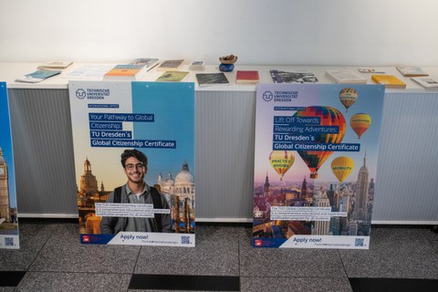 Die GCC-Plakate hingen im Vorfeld auf dem TUD-Campus