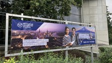 The new GCC banner in front of HSZ
