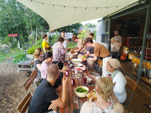 Gemeinsames Abendessen in der Alten Gärtnerei