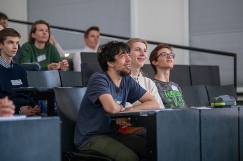 students in the lecture room during the masterclass