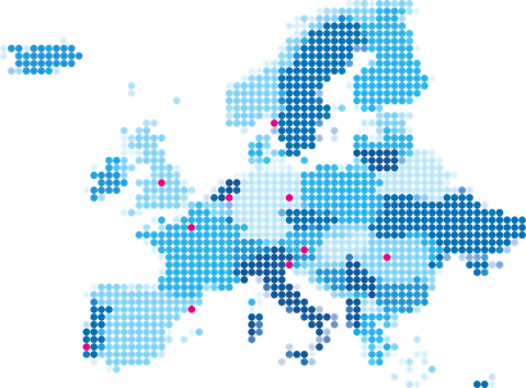 EUTOPIA Allianz Karte mit Standorten der Partneruniversitäten