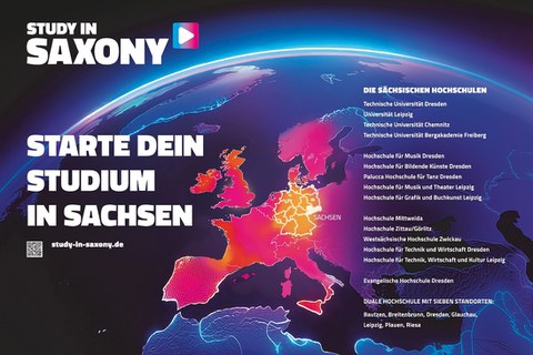 Study in Saxony Europa Karte