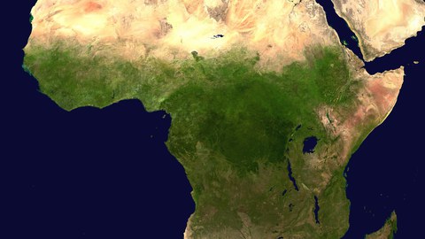Satellitenbild vom afrikanischen Kontinent