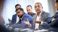 Madhav Narayan, CEO IITM Global, beim Round Table in der Indischen Botschaft in Berlin