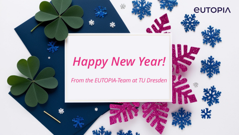 Der Schriftzug Happy New Year