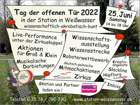 Ein Plakat mit Angeboten bei Veranstaltung