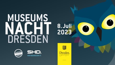 Banner der Museumsnacht Dresden 2023