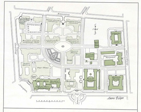 Campusentwicklungsplan von Martin Dülfer, 1913