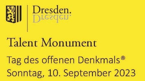 Das Banner zum Dresdner Tag des offenen Denkmals 2023
