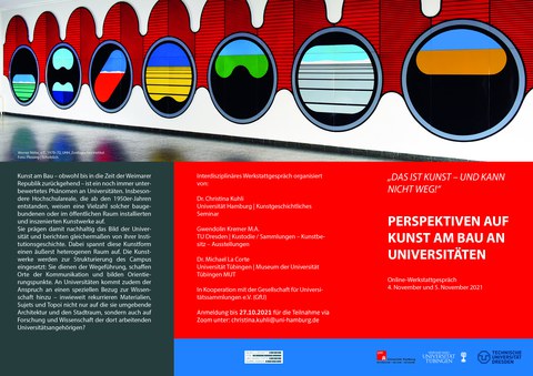 Flyer zum Werkstattgespräch Kunst am Bau