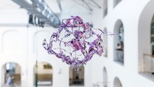 Aljoscha: extraterrestrial origin of life (2022); Installationsansicht der Intervention in der Galerie der Kustodie im Görges-Bau, TU Dresden