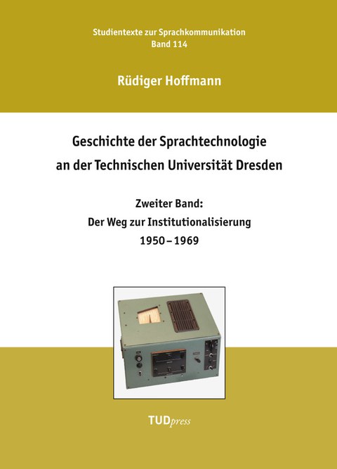 Das Cover des zweiten Bandes zur Geschichte der Sprachtechnologie an der TU Dresden, erschienen 2026