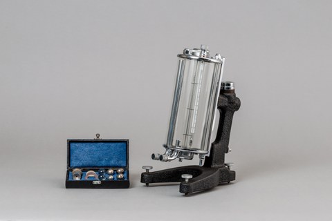 Höppler-Viskosimeter, Prüfgeräte-Werk Medingen, 1956 áus der Sammlung Lebensmittelschemie der TU Dresden