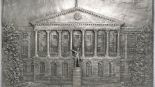 Metallbild des Smolny-Instituts 1986