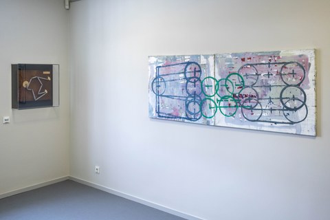 Werke von Petra Kasten und Exponate aus den Sammlungen der Kustodie im Rektorat