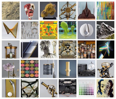 Mosaik von Sammlungsobjekten