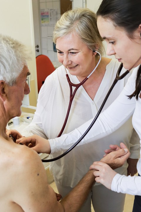 Arzt-Patient-Studenten-Kontakt