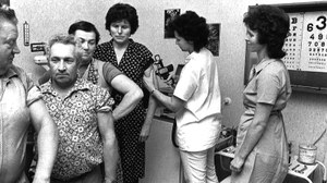 Grippeschutzimpfung in der Wasserglasfabrik Wurzen, 1984