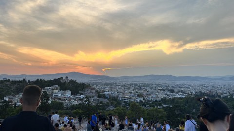 Der Blick von der Akropolis in Athen            