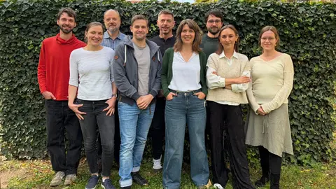 Viertes AMPEL-Partnertreffen in Dresden (v.l.n.r. Clemens Malkawi, Sandra Waske, Toralf Kirsten, Alexander Twrdik, Mario Menk, Miriam Goldammer, Martin Federbusch, Katharina Schuler, Katja Hoffmann)