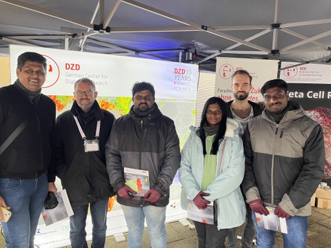 Prof. Solimena und Vertreter der indischen Delegation der Madras Diabetes Research Foundation (MDRF)