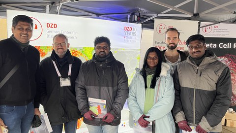 Prof. Solimena und Vertreter der indischen Delegation der Madras Diabetes Research Foundation (MDRF)