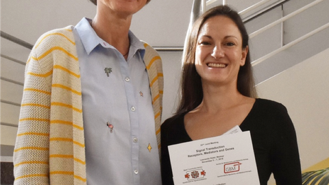 Prof. Klaudia Giehl (GBM/Gießen,links) and Dr. Theresia Gutmann (PLID, rechts)